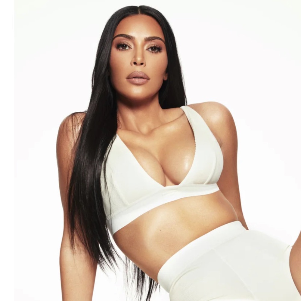 🤍SKIMS COTTON RIB PLUNGE BRALETTE IN BONE S M XL 4X - Picture 4 of 6